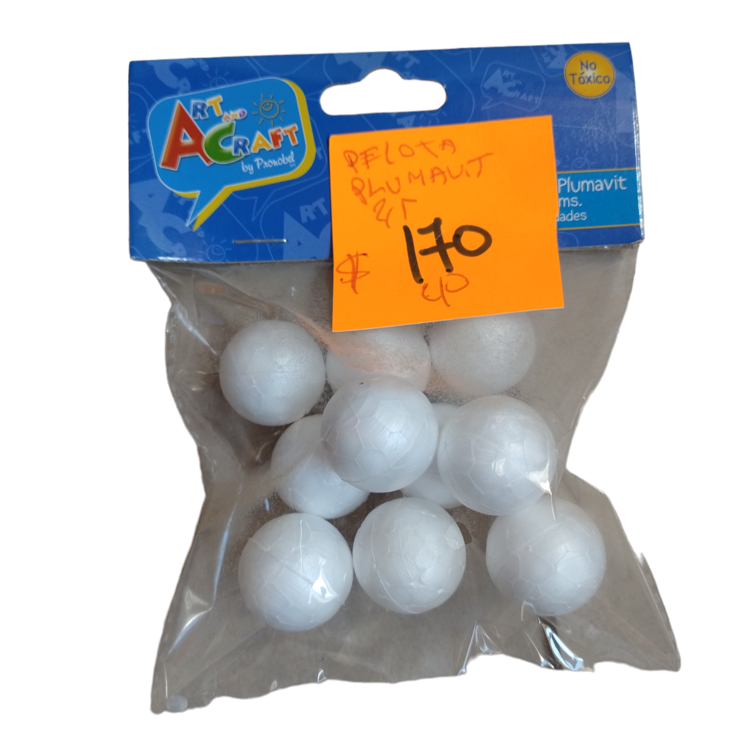 Bolsa de pelotas de plumavit pequeñas